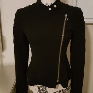 Aritzia Wilfred Moto fitted Black Jacket